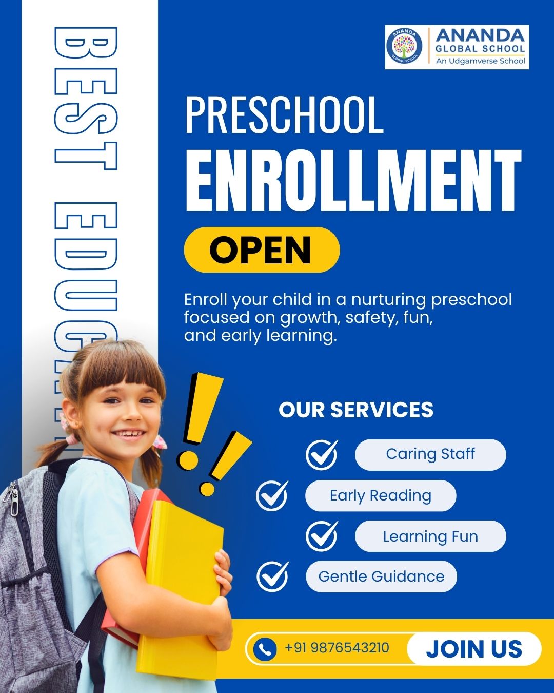 preschool enrollment instagram post